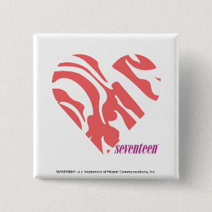 Badge Carré 5 Cm Rose 2 de zèbre