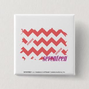 Badge Carré 5 Cm Rose 2 de zigzag