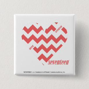 Badge Carré 5 Cm Rose 3 de zigzag