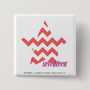 Badge Carré 5 Cm Rose 4 de zigzag