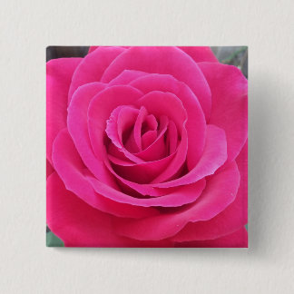 Badge Carré 5 Cm Rose rouge royal