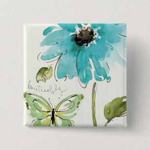 Badge Carré 5 Cm Rosée de matin