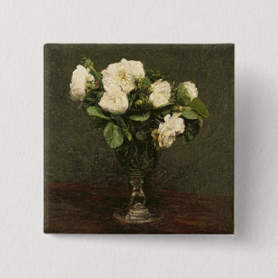 Badge Carré 5 Cm Roses blancs, 1875 (huile sur la toile)