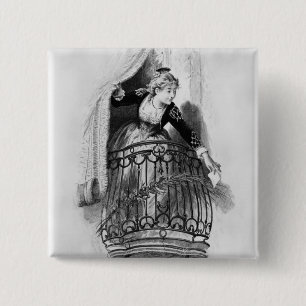 Badge Carré 5 Cm Rosine