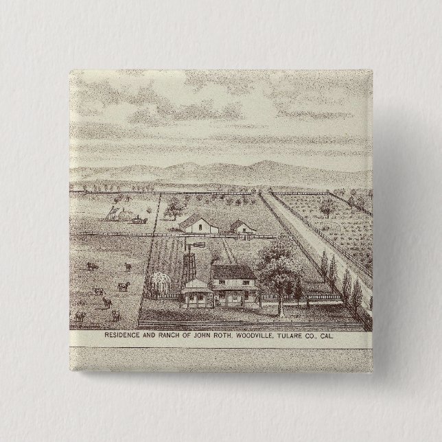 Badge Carré 5 Cm Roth, ranch Scruggs (Devant)