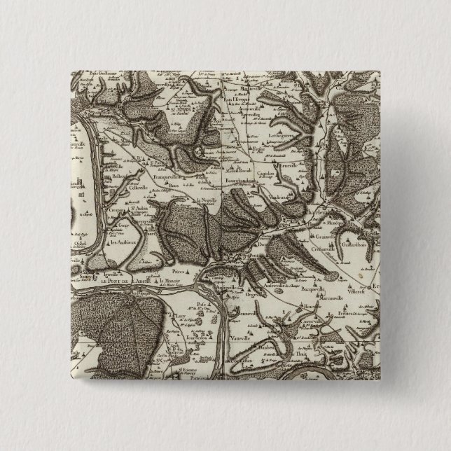 Badge Carré 5 Cm Rouen (Devant)