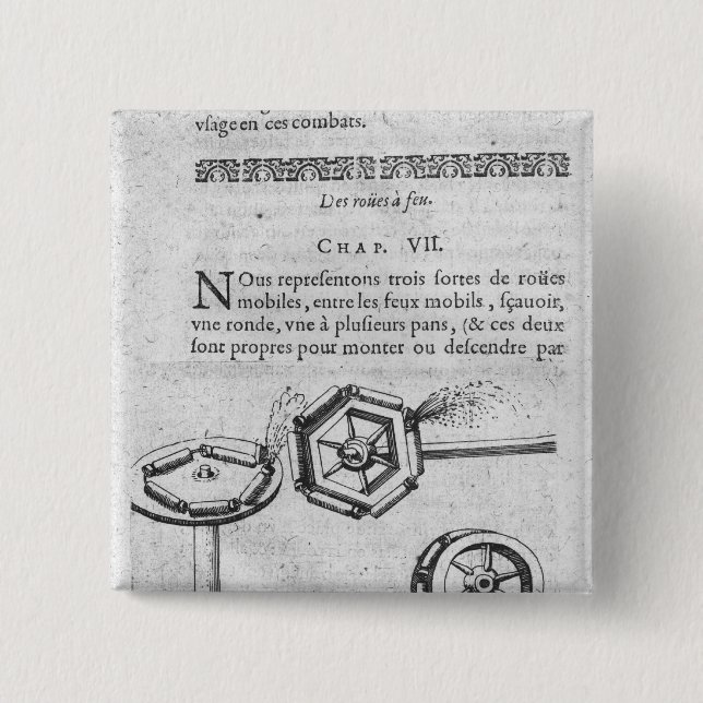 Badge Carré 5 Cm Roues pour des feux d'artifice (Devant)