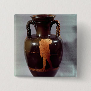 Badge Carré 5 Cm Rouge-chiffre amphora de grenier