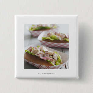 Badge Carré 5 Cm Rouleau de homard du Maine