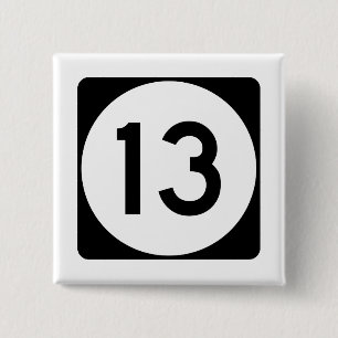 Badge Carré 5 Cm Route 13 du Mississippi