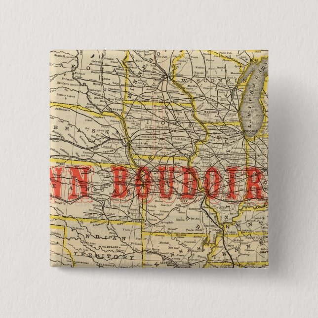 Badge Carré 5 Cm Route 2 (Devant)