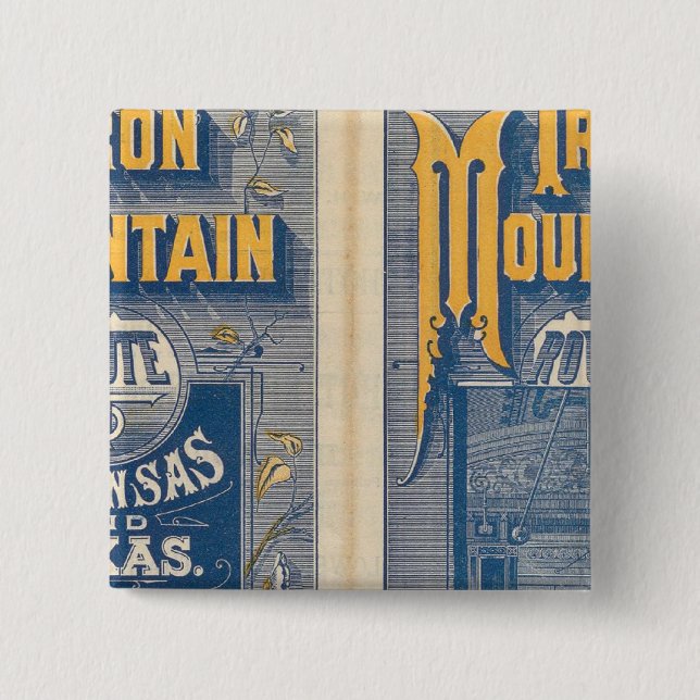 Badge Carré 5 Cm Route de Iron (Devant)