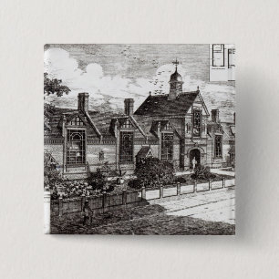 Badge Carré 5 Cm Route de parc, Hampstead, 'des nouvelles de