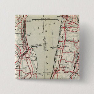 Badge Carré 5 Cm Route des vélos à New York et au Connecticut 11
