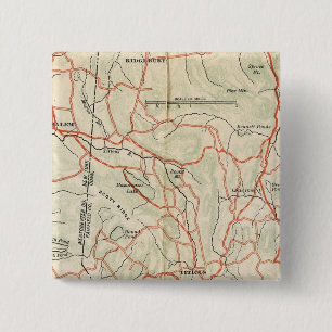 Badge Carré 5 Cm Route des vélos à New York et au Connecticut 7