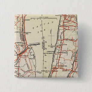 Badge Carré 5 Cm Route des vélos à New York et au Connecticut 7