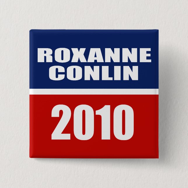 BADGE CARRÉ 5 CM ROXANNE CONLIN AU SÉNAT (Devant)
