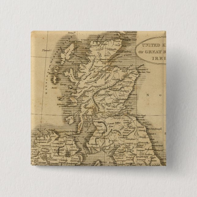 Badge Carré 5 Cm Royaume-Uni (Devant)