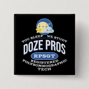 Badge Carré 5 Cm RPSGT Kawaii Moon Doze Pros PolySomnoTechnologie g