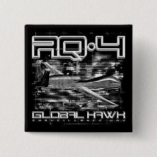 Badge Carré 5 Cm RQ-4 Global Hawk