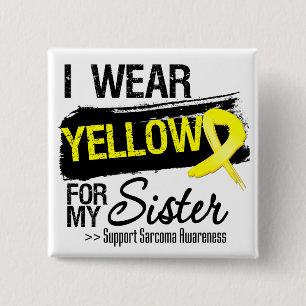Badge Carré 5 Cm Ruban de sarcome pour ma soeur