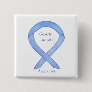 Badge Carré 5 Cm Ruban de sensibilisation au cancer gastrique Éping