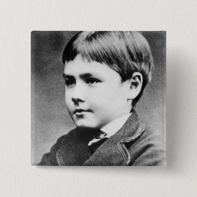 Badge Carré 5 Cm Rudyard Kipling, c.1870 (Devant)