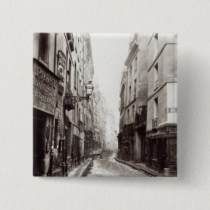 Badge Carré 5 Cm Rue Aumaire, de la rue Volte, Paris, 1858-78