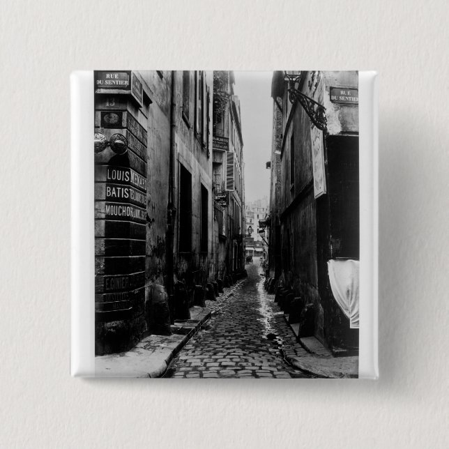 Badge Carré 5 Cm Rue du Croissant (Devant)