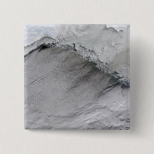 Badge Carré 5 Cm Rues de glace de mer et de nuage en mer de Béring