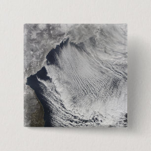 Badge Carré 5 Cm Rues nuageuses se formant au-dessus de la mer du J