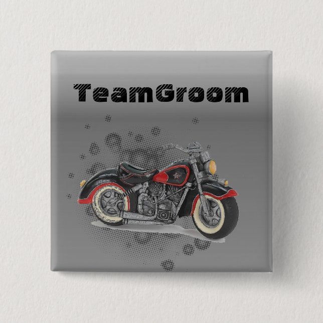 Badge Carré 5 Cm Russe grunge Motorcyle Mariage Moker (Devant)