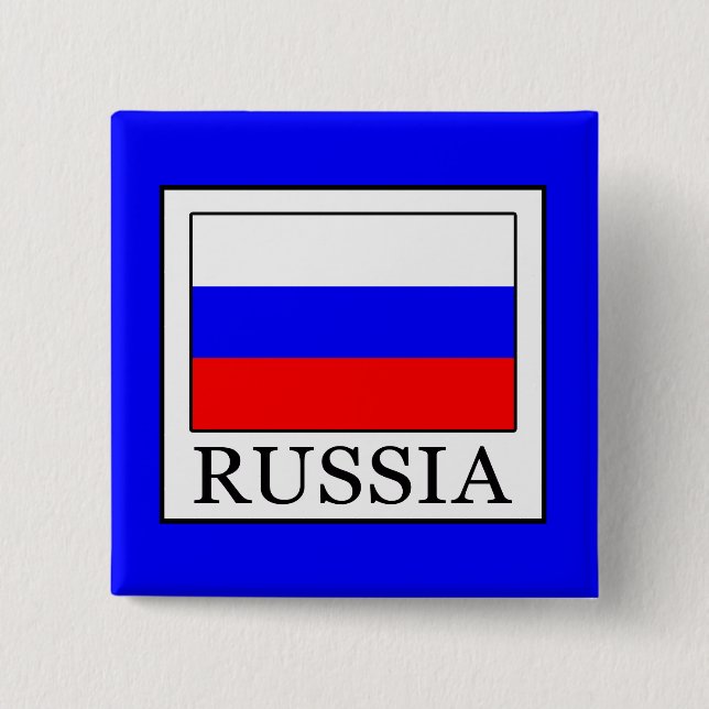 Badge Carré 5 Cm Russie (Devant)