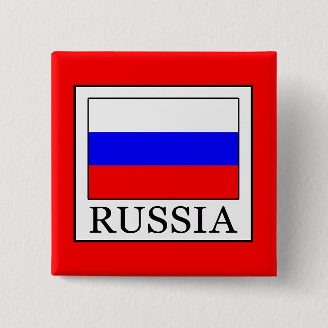 Badge Carré 5 Cm Russie (Devant)