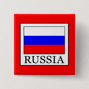 Badge Carré 5 Cm Russie