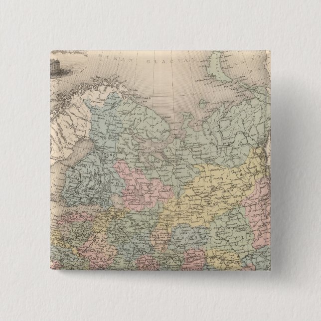 Badge Carré 5 Cm Russie 7 (Devant)