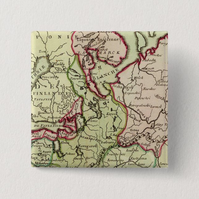 Badge Carré 5 Cm Russie et Ukraine (Devant)