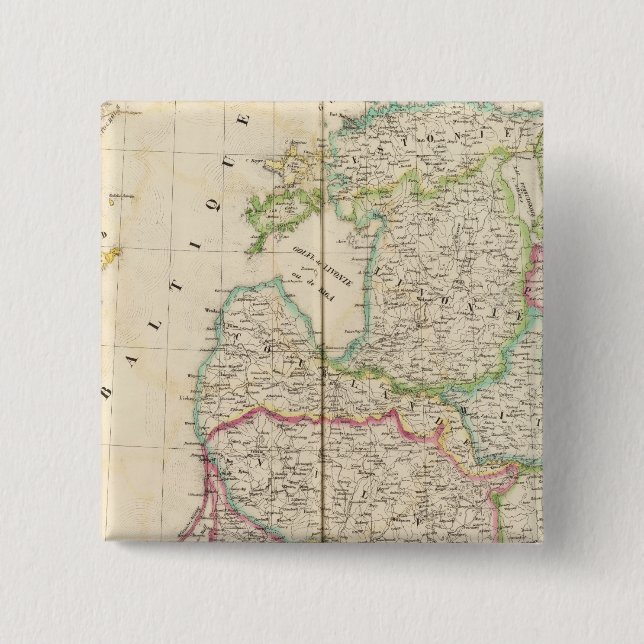 Badge Carré 5 Cm Russie, Europe 9 (Devant)