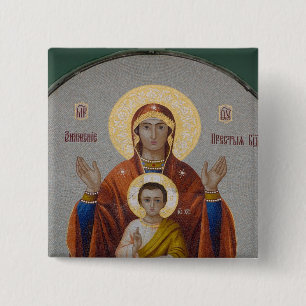 Badge Carré 5 Cm Russie, Moscou, colline des Moineaux, église de la