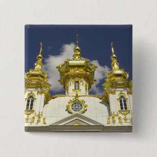 Badge Carré 5 Cm Russie. Petrodvorets. Palais de Peterhof. Pierre l
