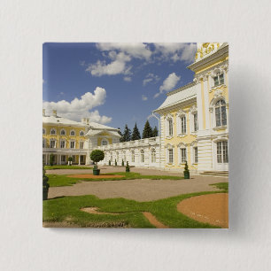 Badge Carré 5 Cm Russie. Petrodvorets. Palais Peterhof. Pierre le 3