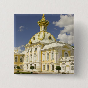 Badge Carré 5 Cm Russie. Petrodvorets. Palais Peterhof. Pierre le 5