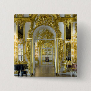 Badge Carré 5 Cm Russie, Saint-Pétersbourg, Palais de Catherine (au