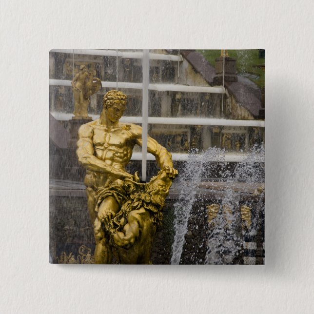 Badge Carré 5 Cm Russie, Saint-Pétersbourg, Peterhoff (aka 3 (Devant)