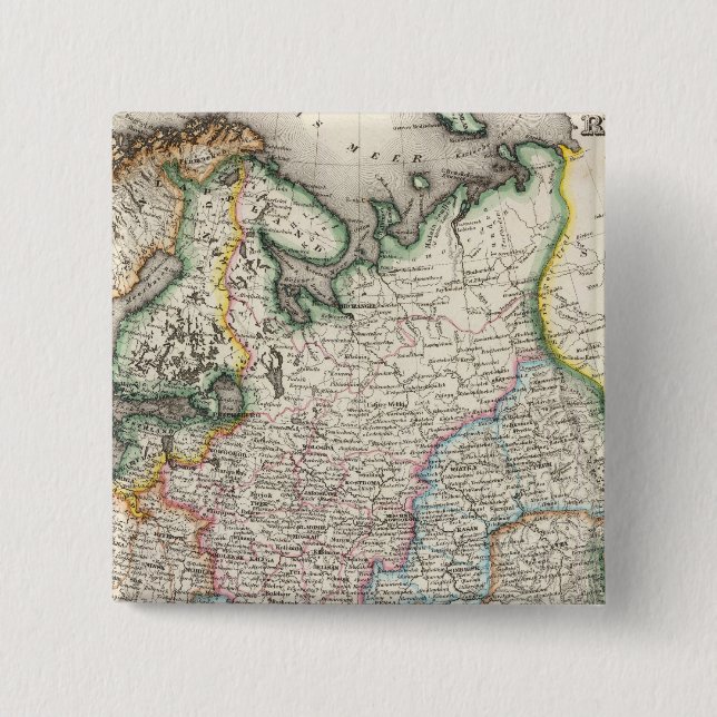 Badge Carré 5 Cm Russie, Ukraine (Devant)