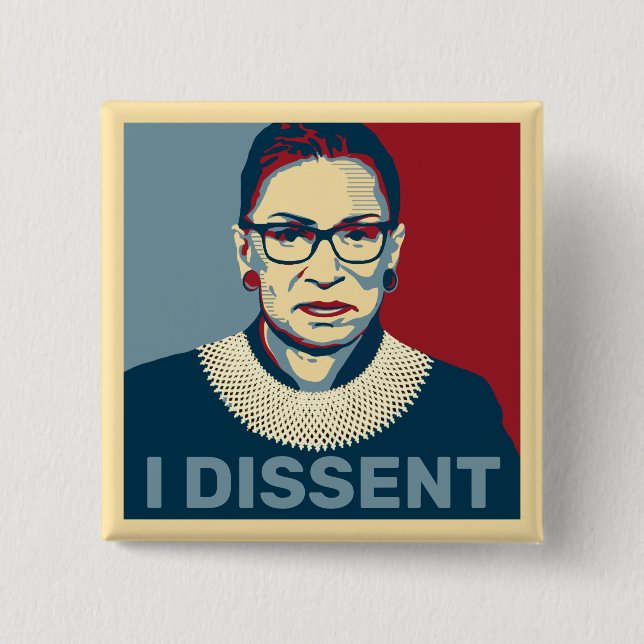 Badge Carré 5 Cm Ruth Bader Ginsburg I dissidence Pop-Art (Devant)