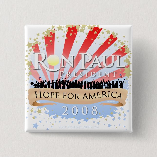 Badge Carré 5 Cm RWB majestueux (Devant)