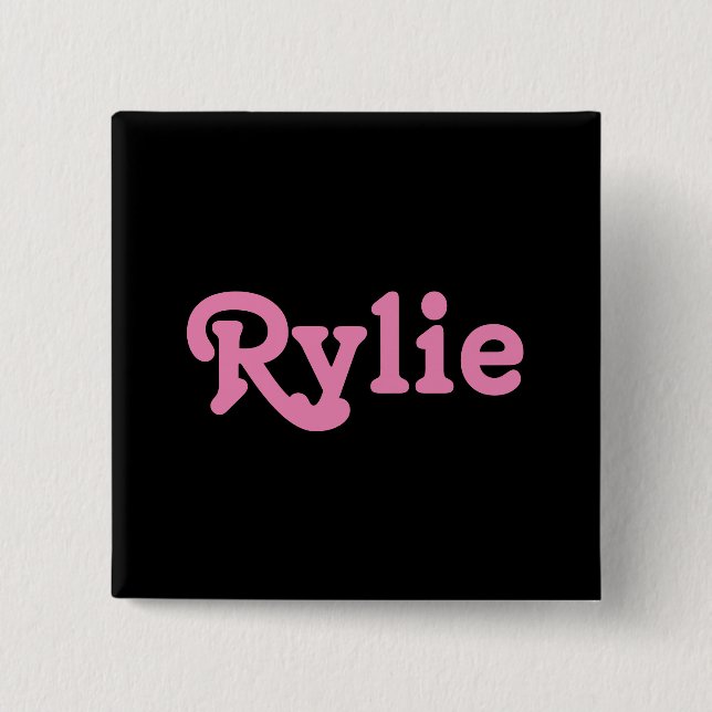 Badge Carré 5 Cm Rylie bouton (Devant)