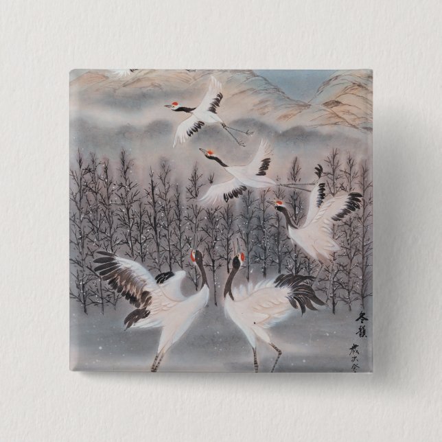 Badge Carré 5 Cm Rythme de l'hiver (Devant)