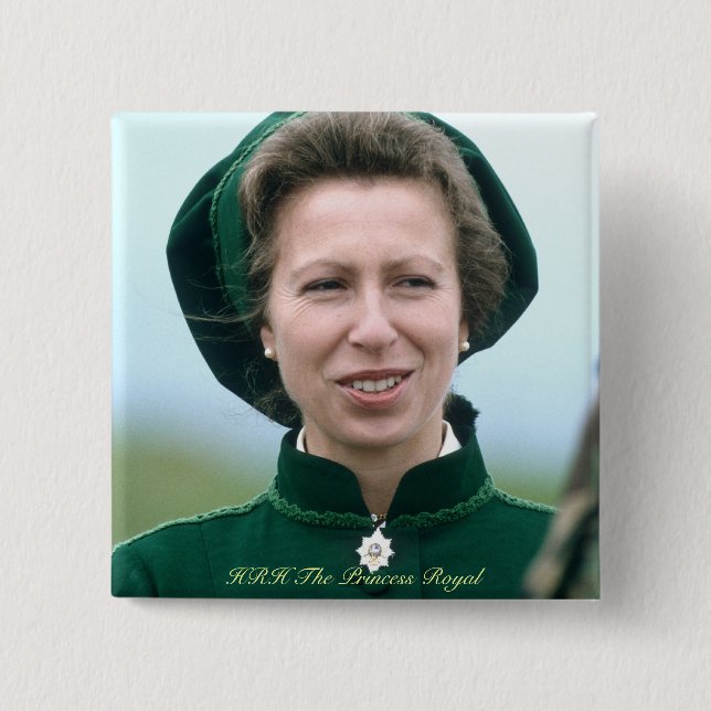 Badge Carré 5 Cm S.E. la princesse Anne Warminster (Devant)